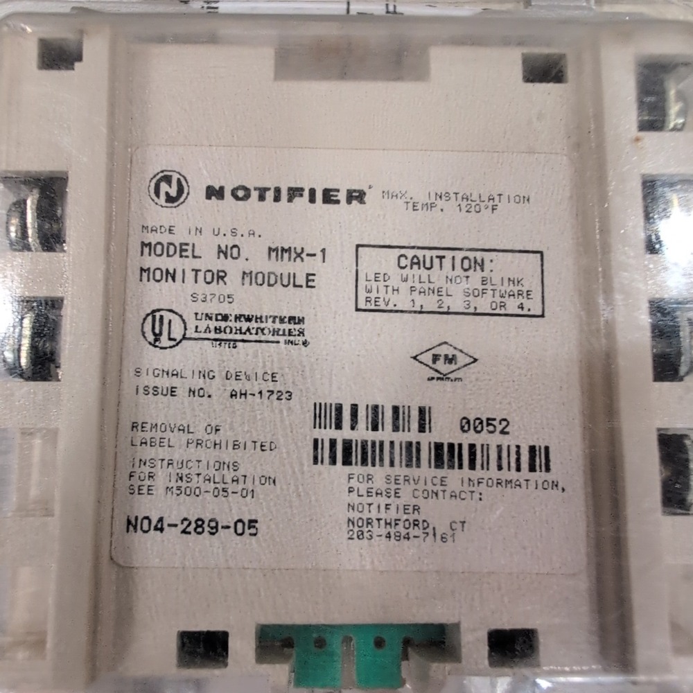 Notifier MMX-1 Monitor Module Fire Alarm Signaling Device Pittway USA New - Picture 3 of 3
